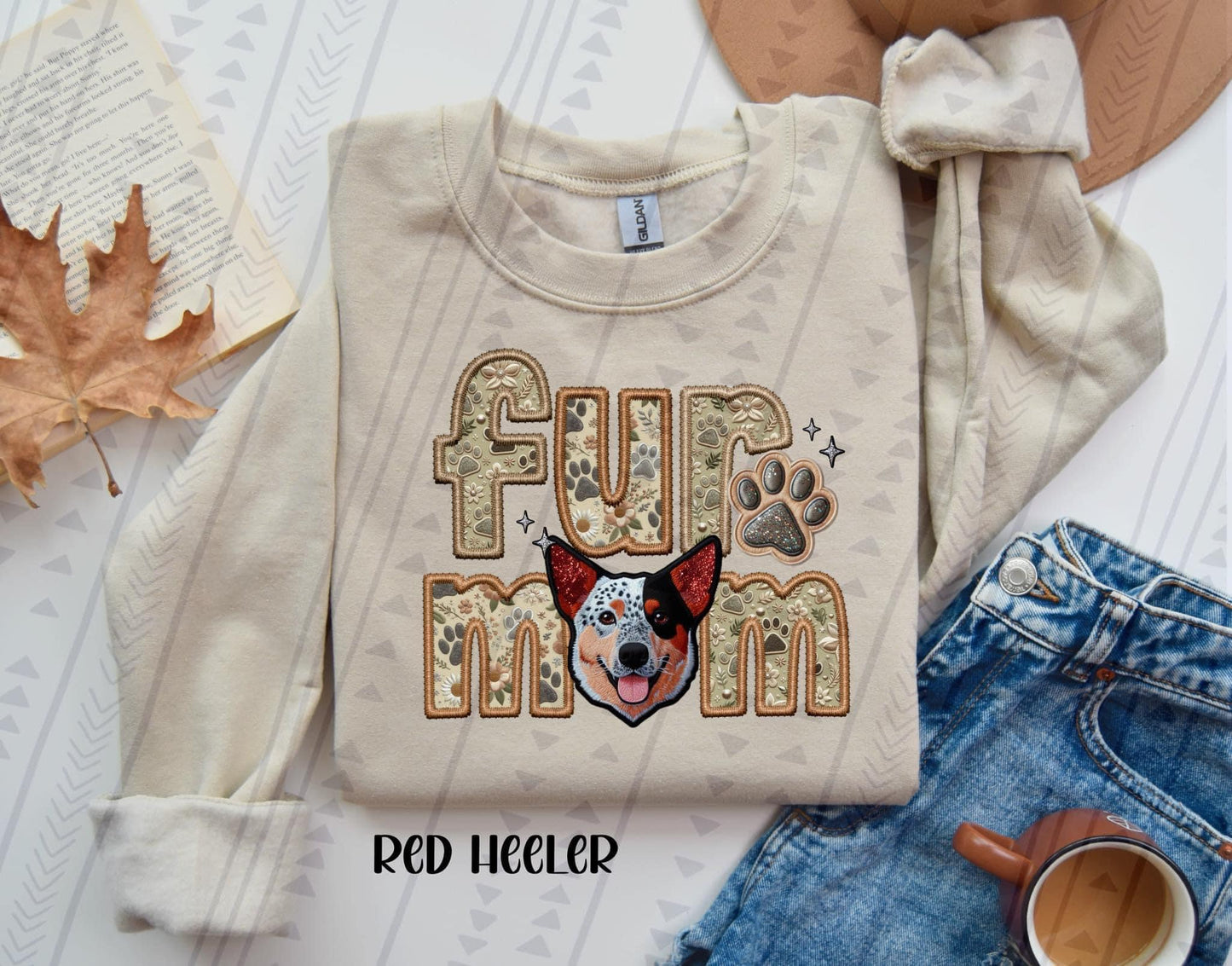 Fur Mom - Red Heeler DTF Transfer