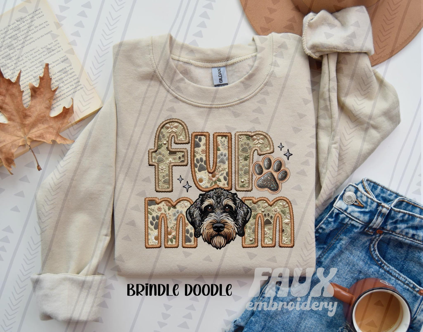 Fur Mom - Brindle Doodle DTF Transfer