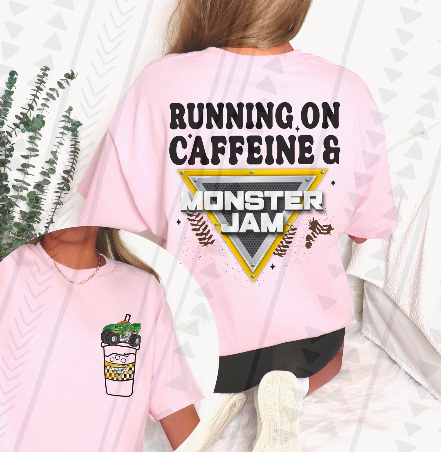 Caffeine & Monster Jam DTF Transfer