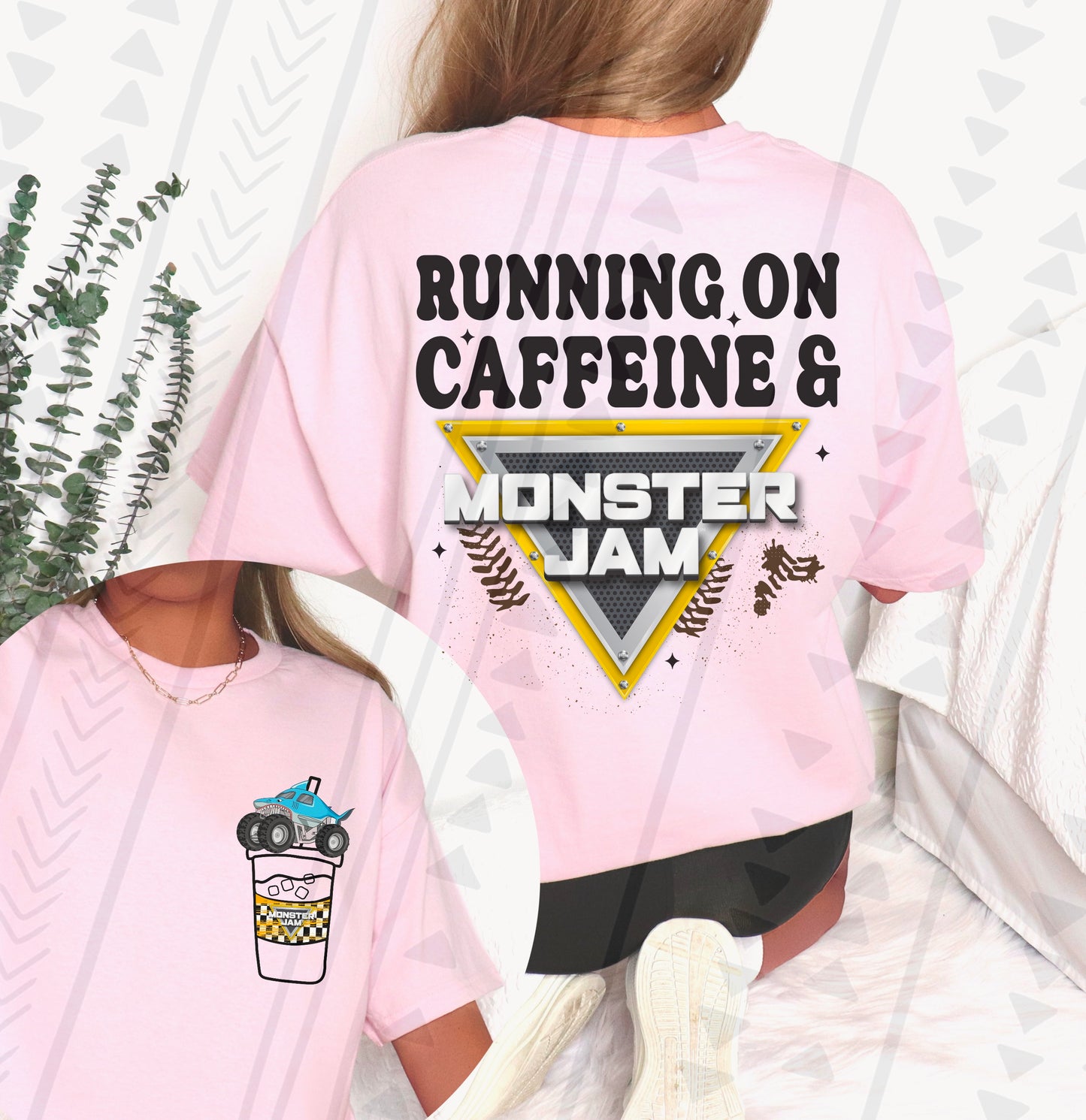 Caffeine & Monster Jam DTF Transfer
