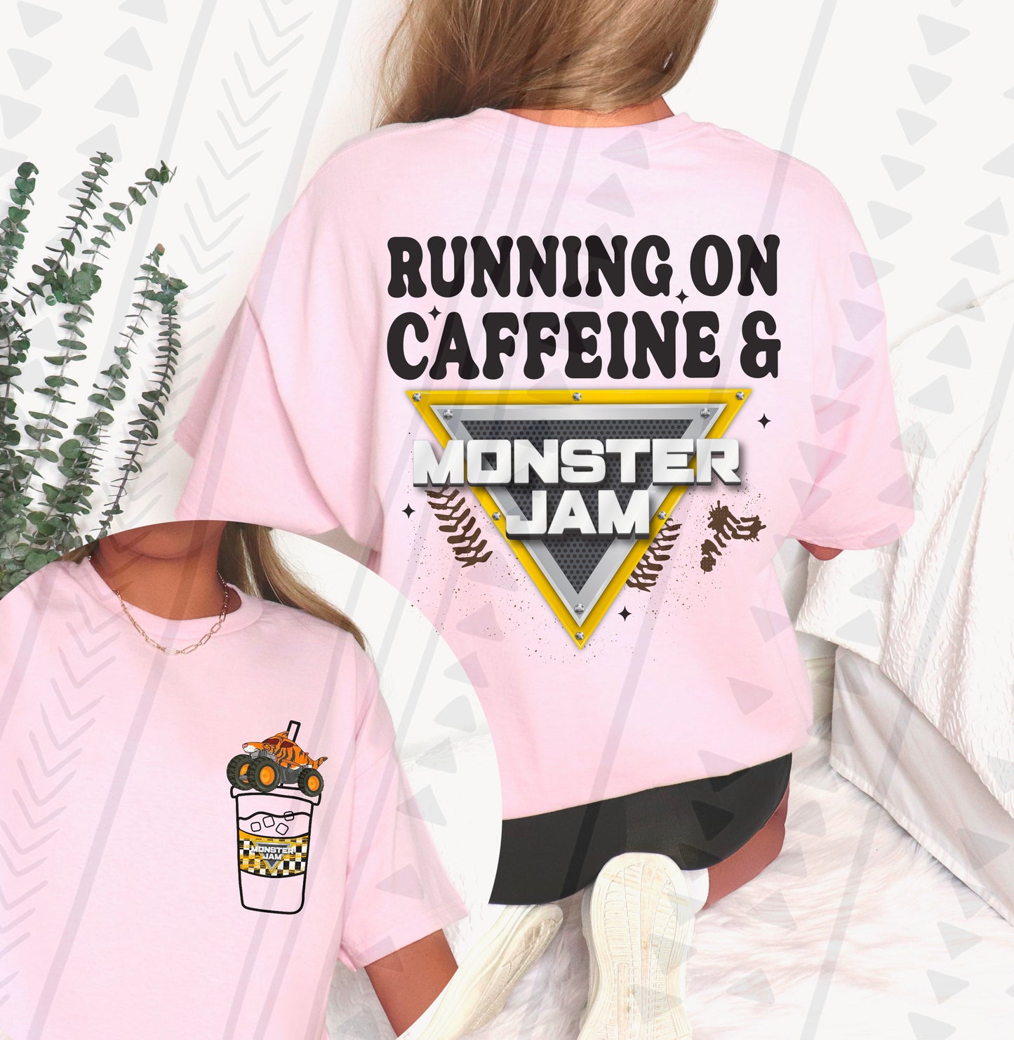 Caffeine & Monster Jam DTF Transfer