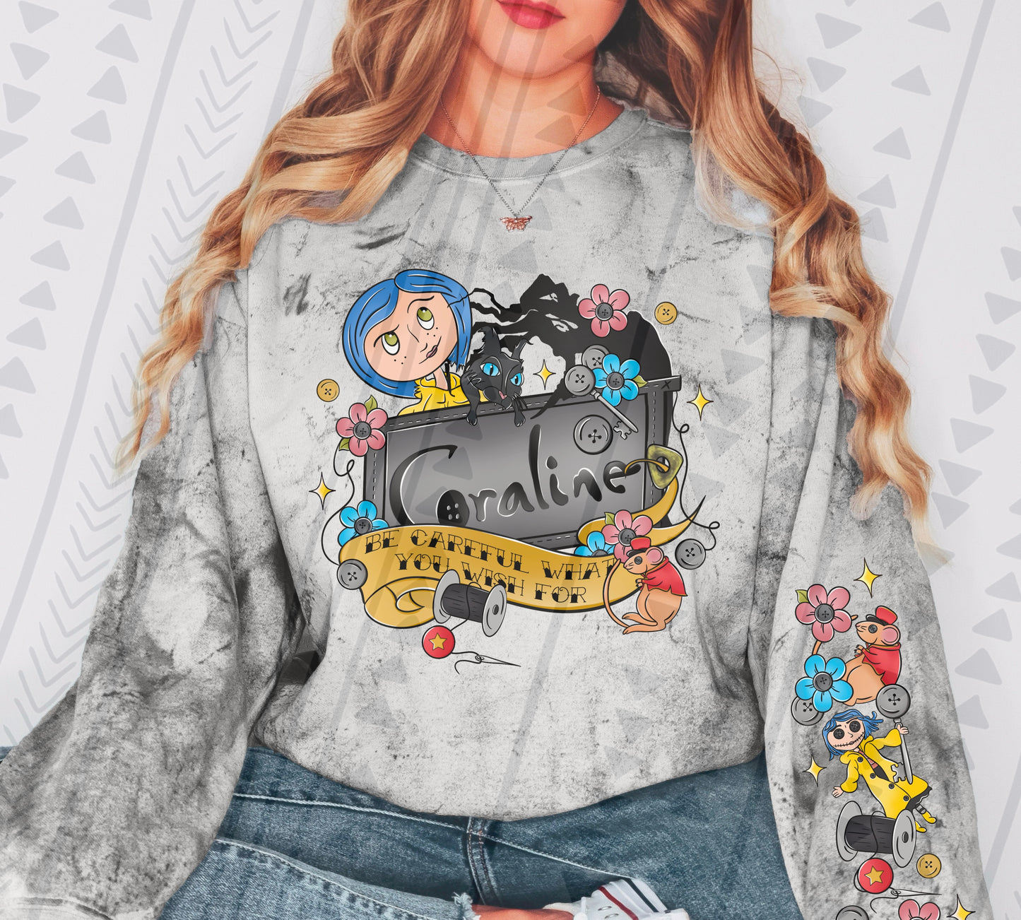 Coraline Tattoo DTF Transfer