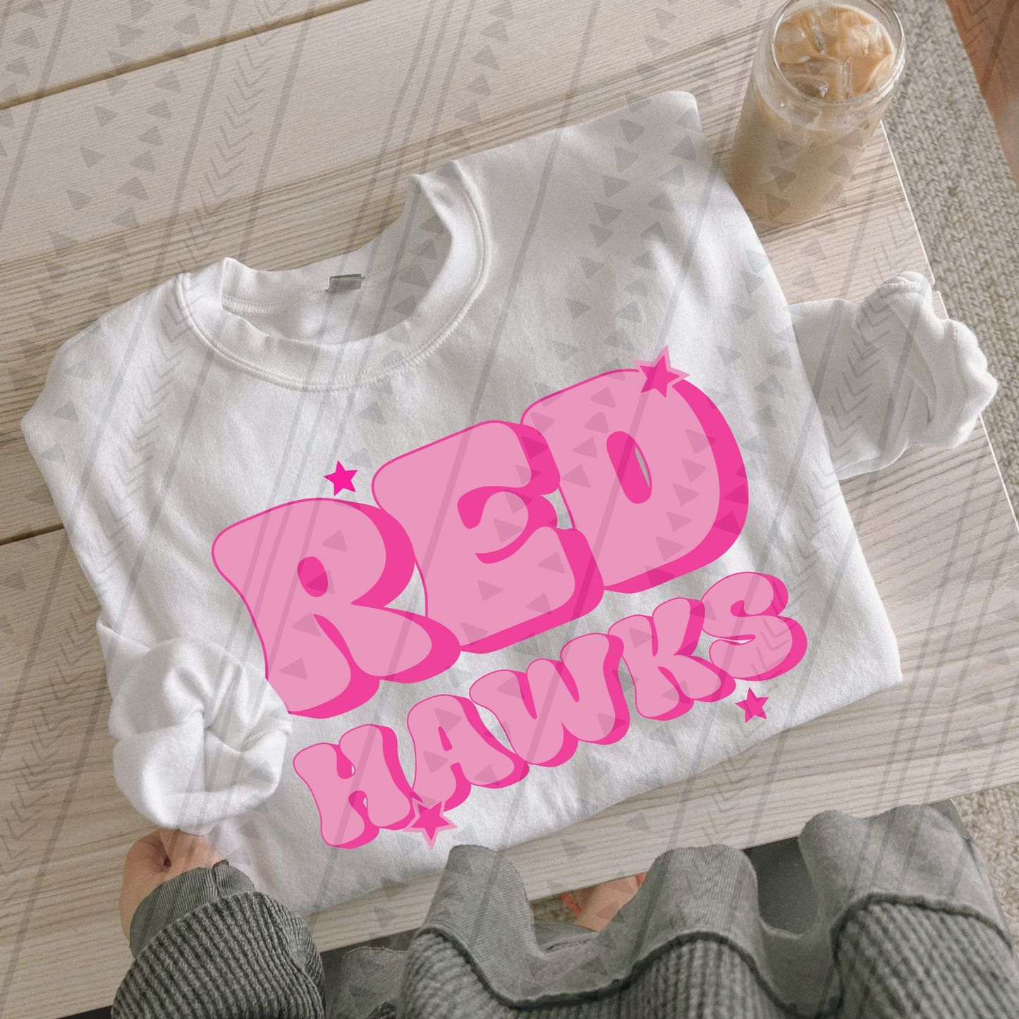 Preppy Red Hawks DTF Transfer
