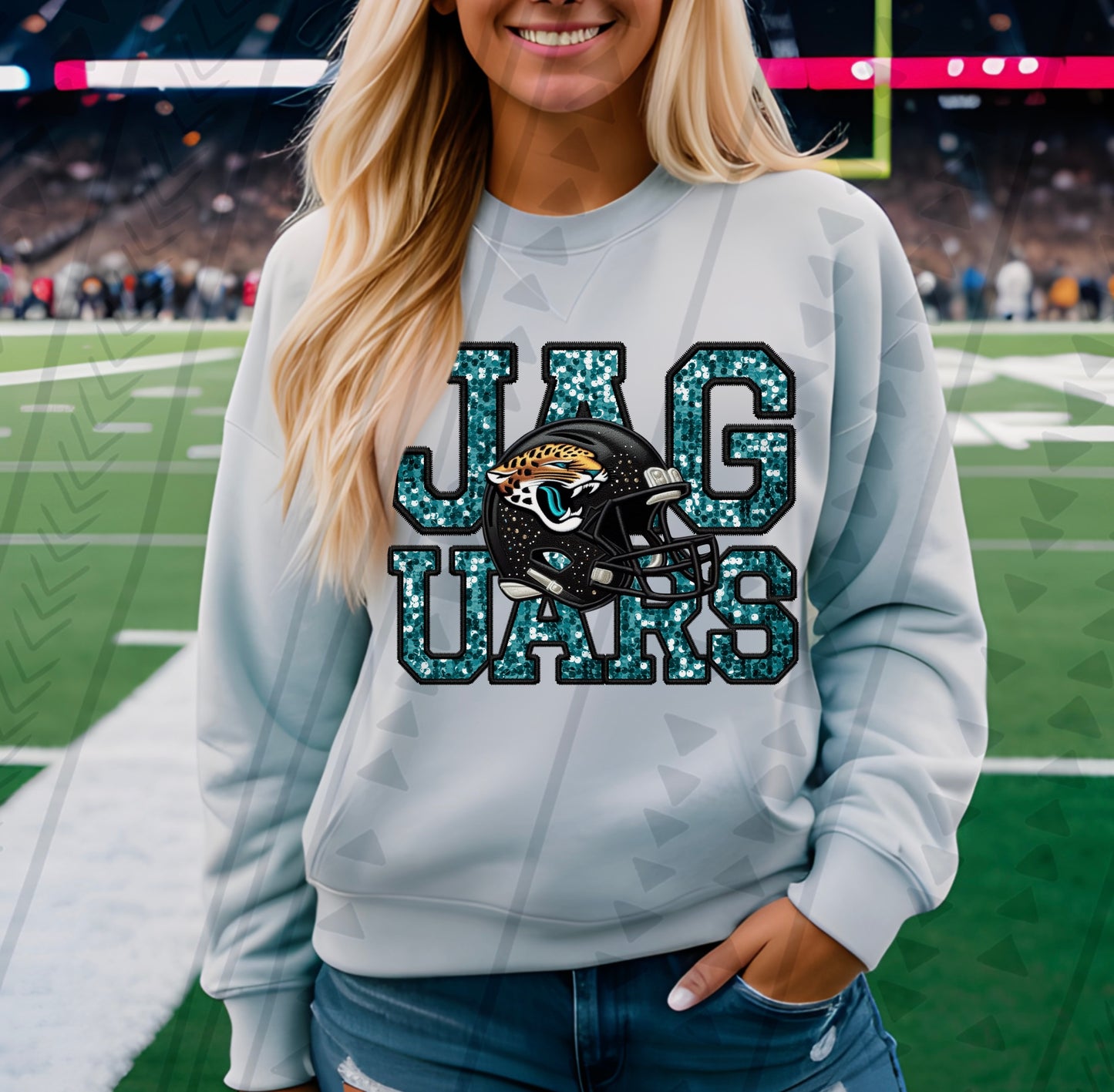 Jaguars Faux Embroidery DTF Transfer