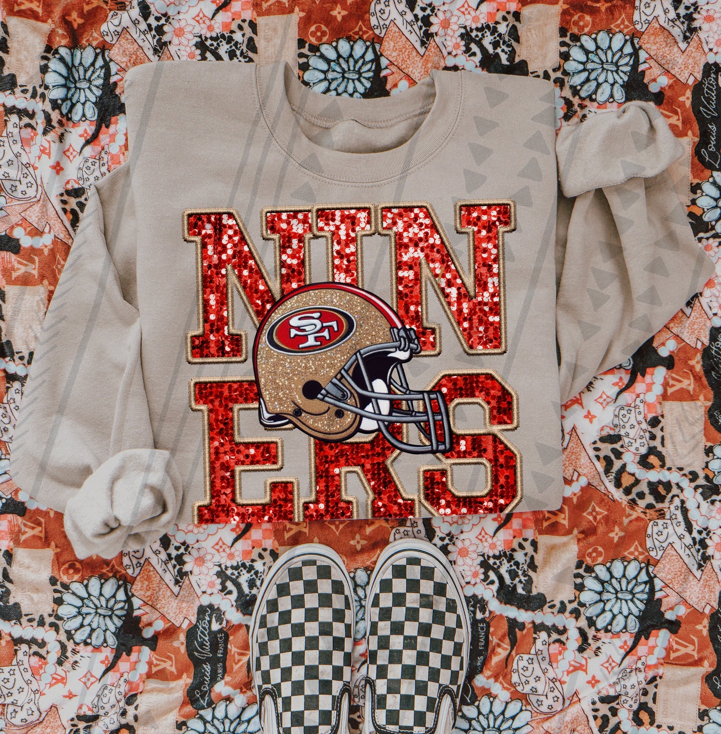 Niners Faux Embroidery DTF Transfer