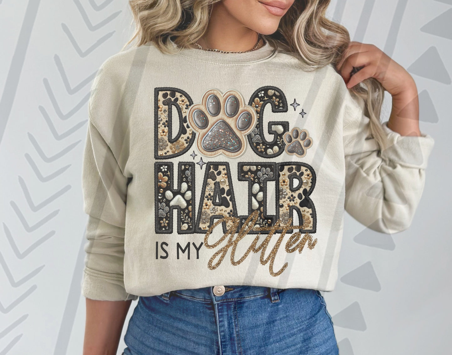 Dog Hair Is My Glitter DTF Transfer