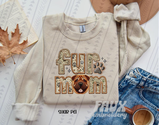 Fur Mom -  Shar Pei DTF Transfer