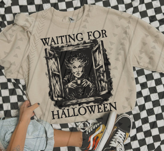 Waiting For Halloween Winifred DTF Transfer