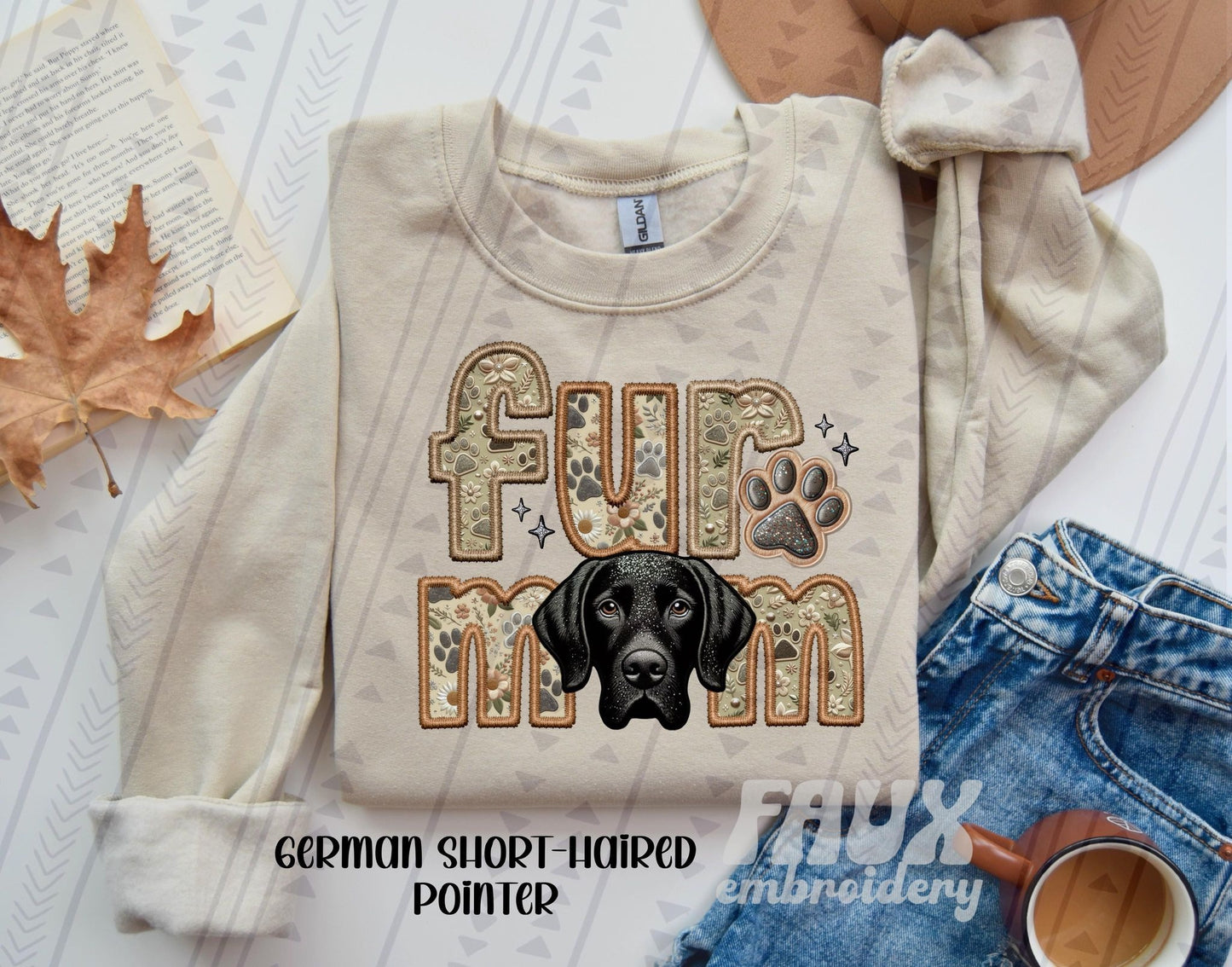 Fur Mom - German Pointer (Black) DTF Transfer