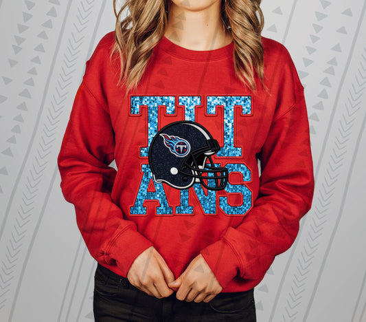 Titans Faux Embroidery DTF Transfer