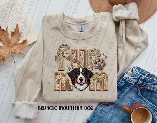 Fur Mom - Bernese Mountain Dog DTF Transfer