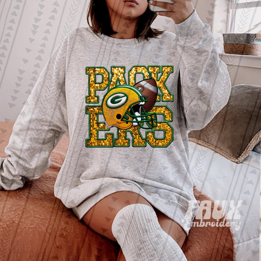 Packers Faux Embroidery DTF Transfer