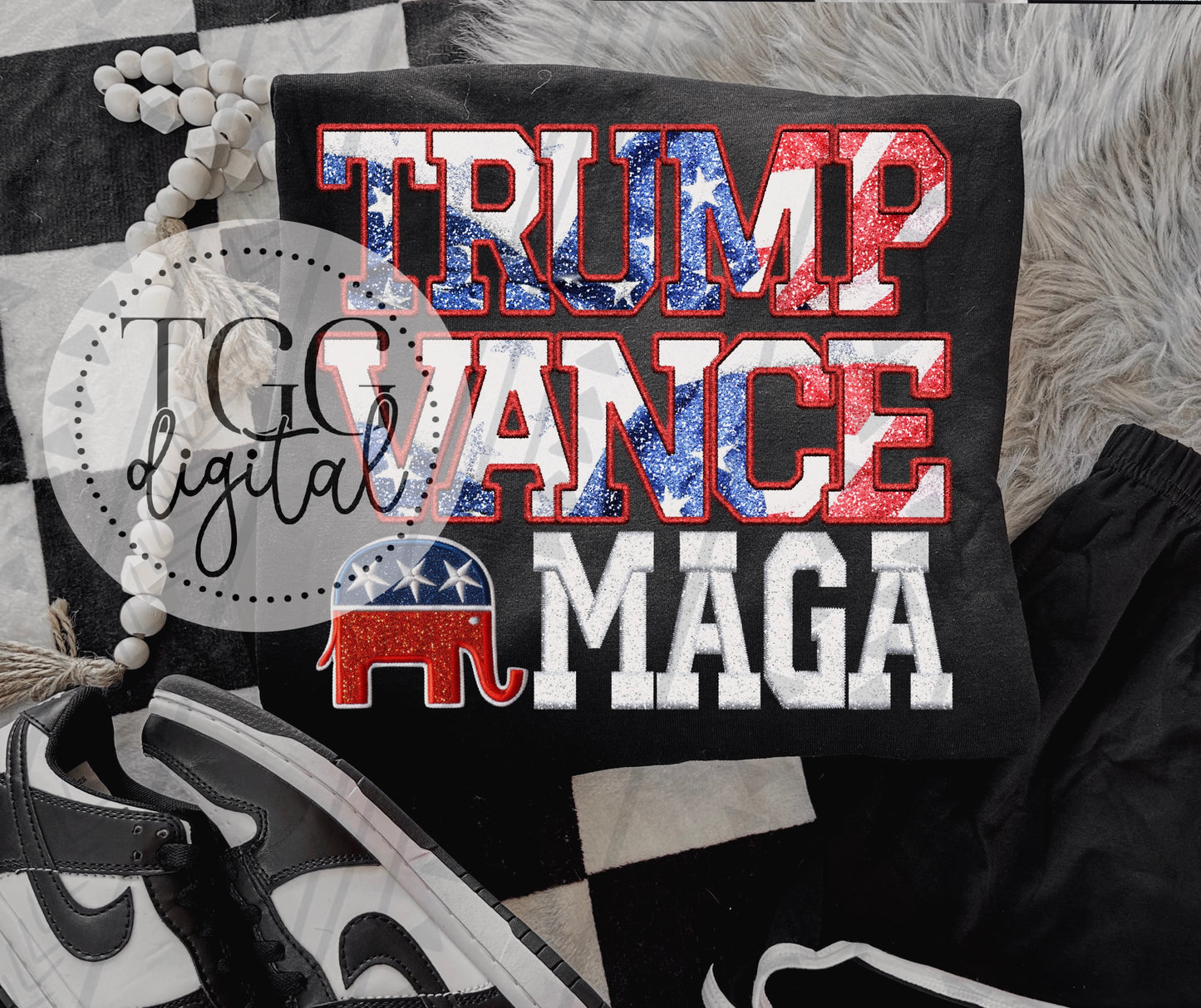 Trump Vance Faux Embroidery DIGITAL