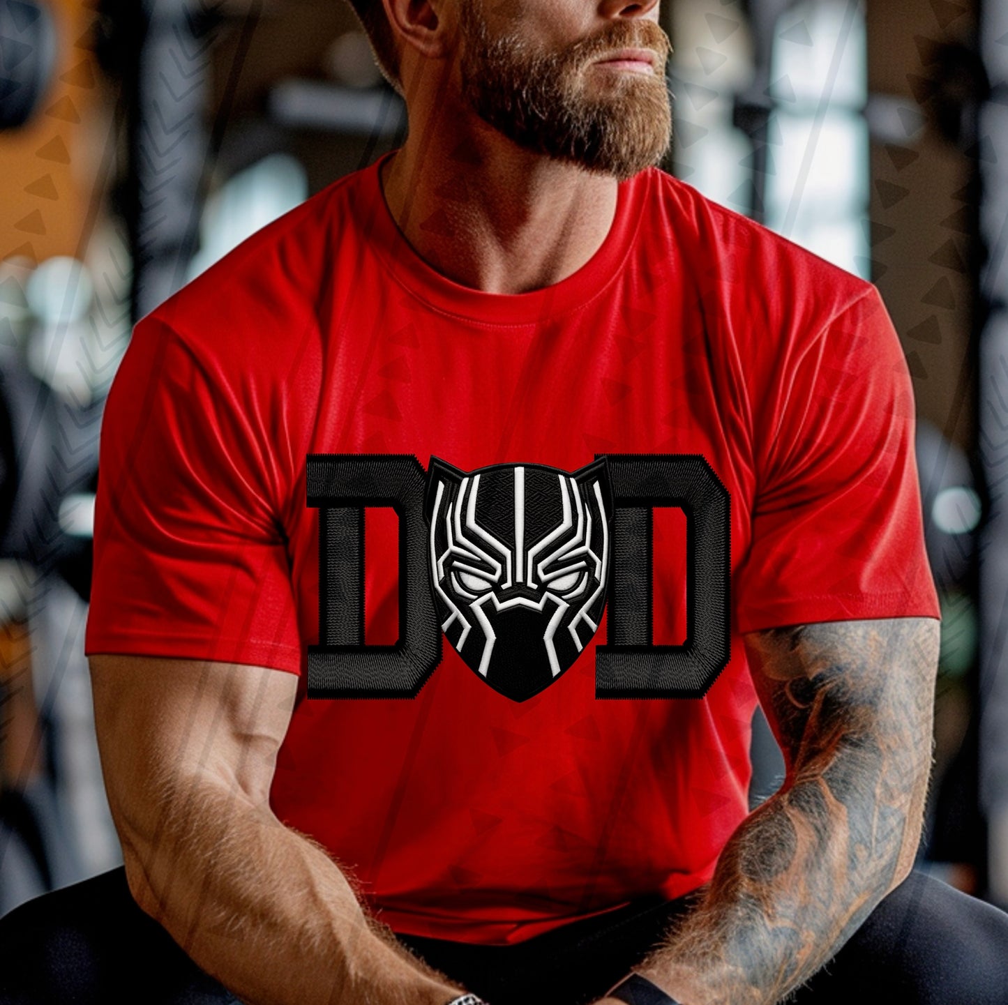 Dad Faux Embroidery Superhero DTF Transfer