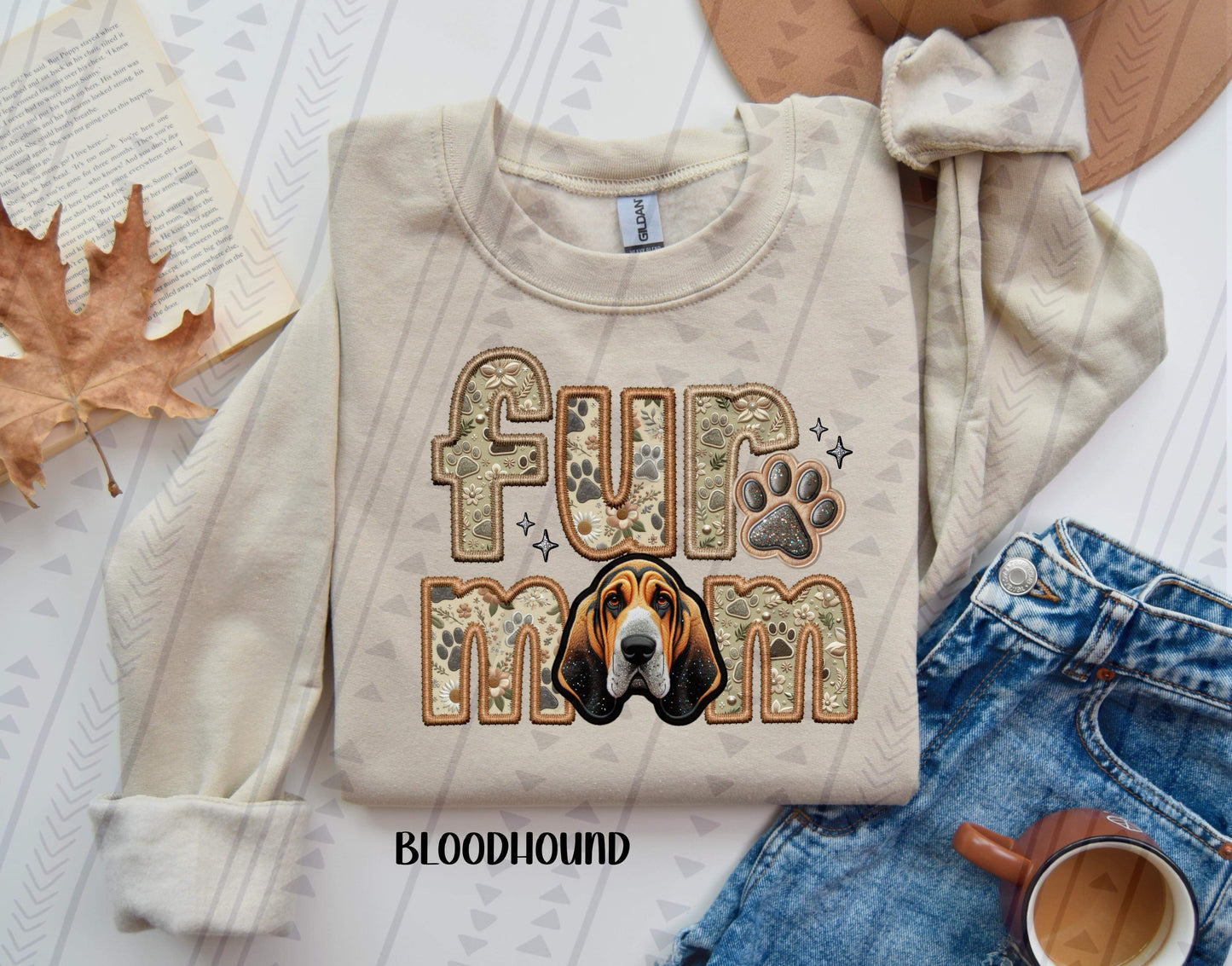 Fur Mom - Bloodhound DTF Transfer