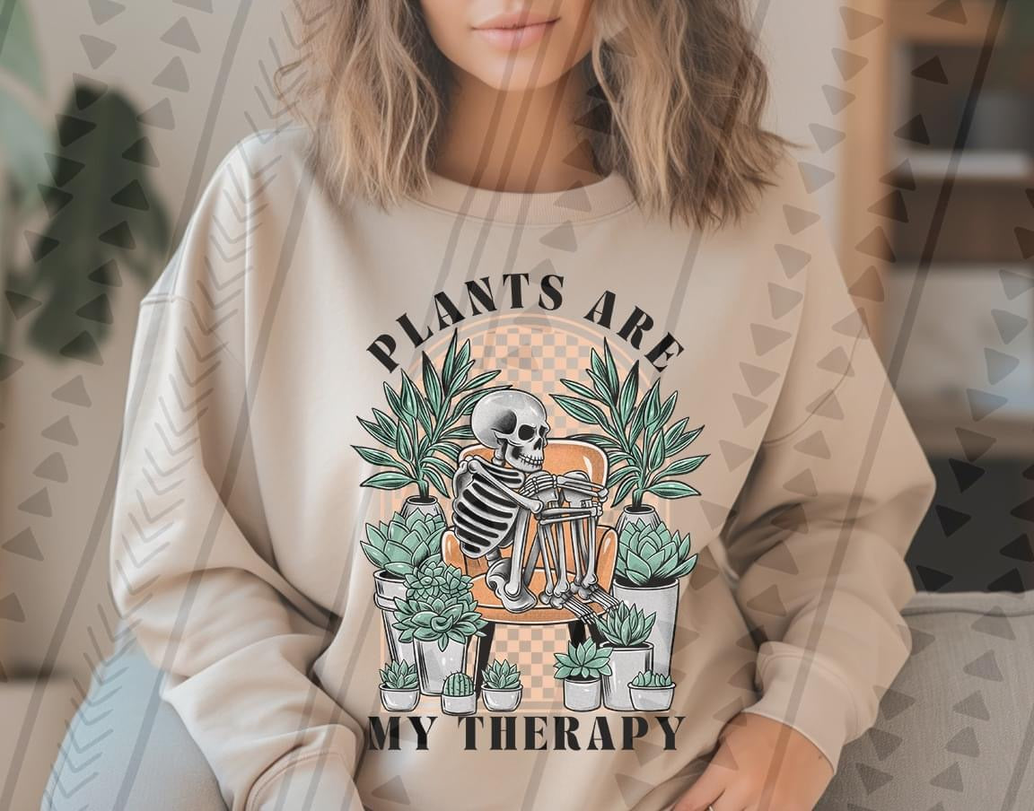 Plants Are My Therapy DTF Transfer