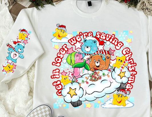 Saving Christmas Care Bears DTF Transfer