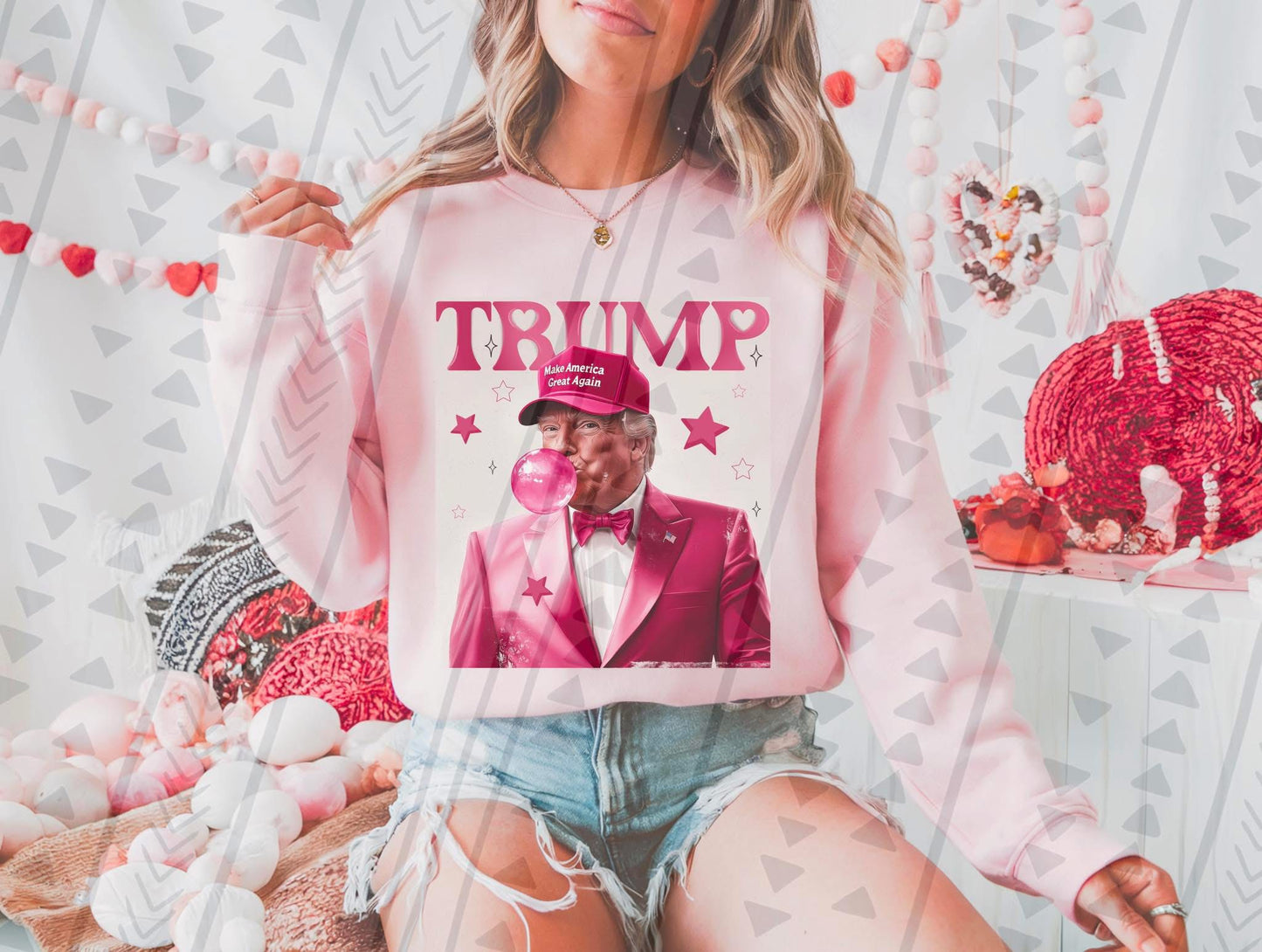 Bubblegum Trump DTF Transfer