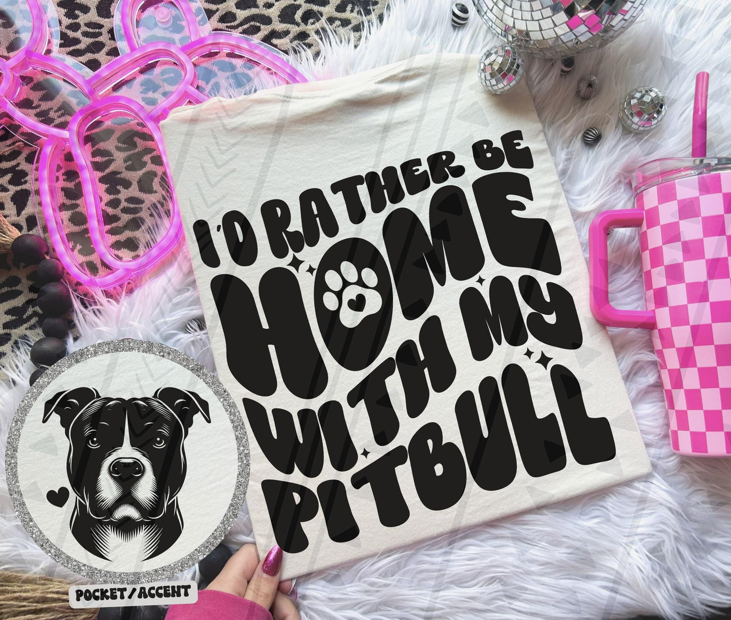 Rather Be Home - Pitbull DTF Transfer