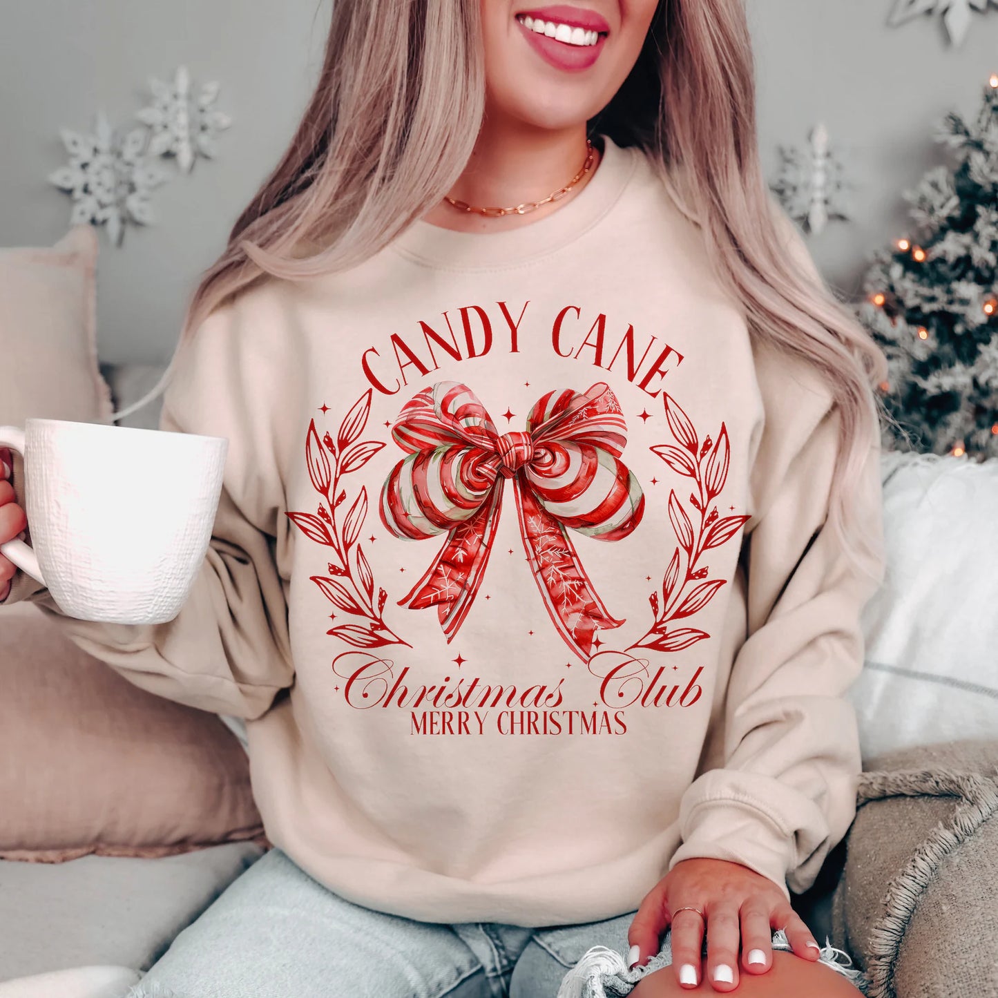 Candy Cane Christmas Club DTF Transfer