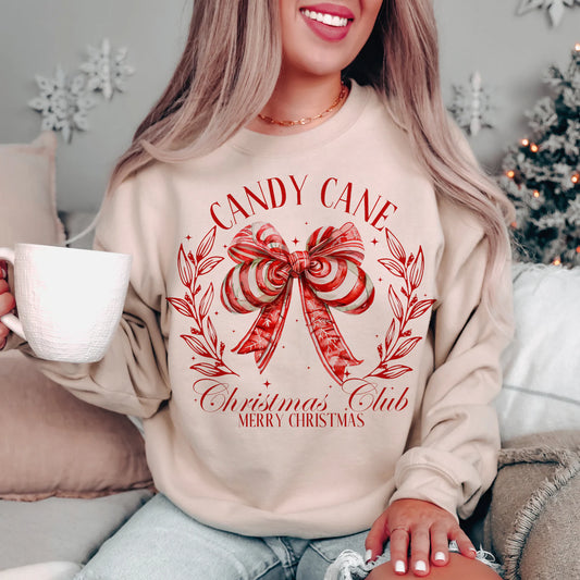 Candy Cane Christmas Club DTF Transfer