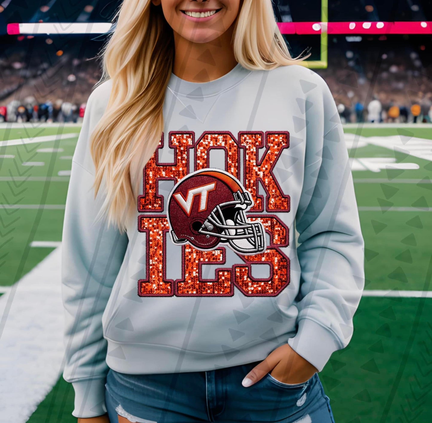 Hokies Faux Embroidery DTF Transfer