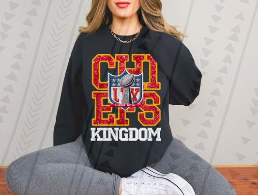 Chiefs LIX Faux Embroidery DTF Transfer