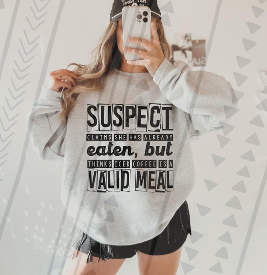 Suspect - Valid Meal DTF Transfer