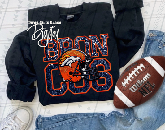 Broncos Faux Embroidery DIGITAL