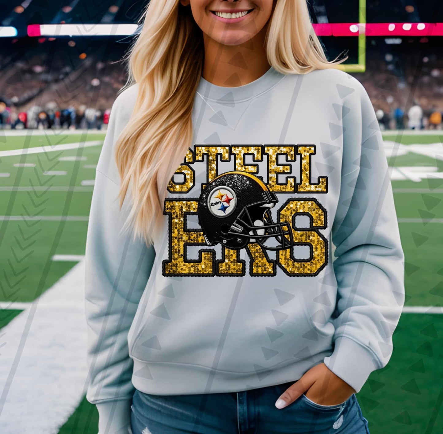 Steelers Faux Embroidery DTF Transfer