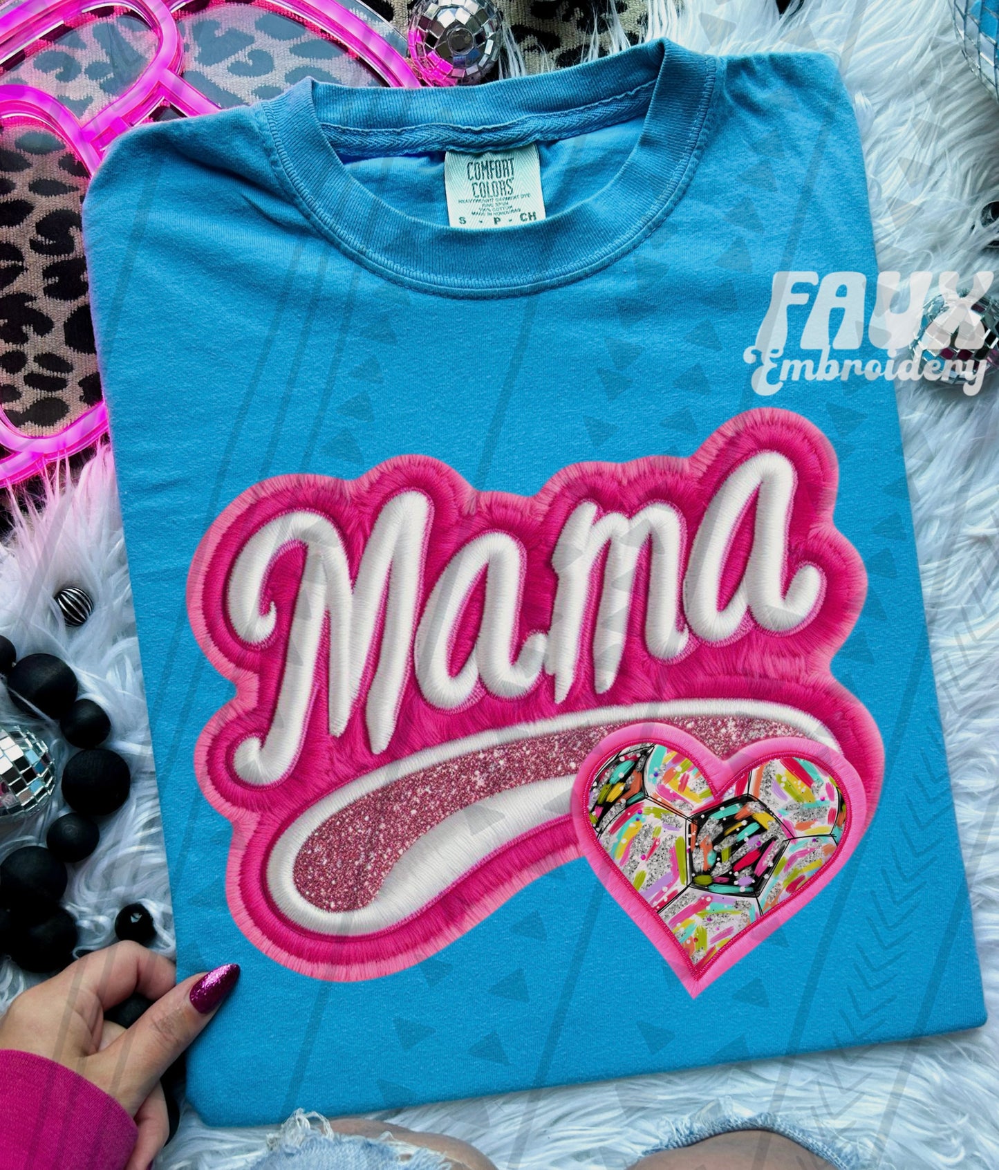 Varsity Mama - Soccer Glitz DTF Transfer