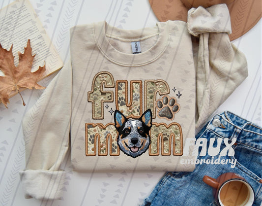 Fur Mom -  Blue Heeler DTF Transfer