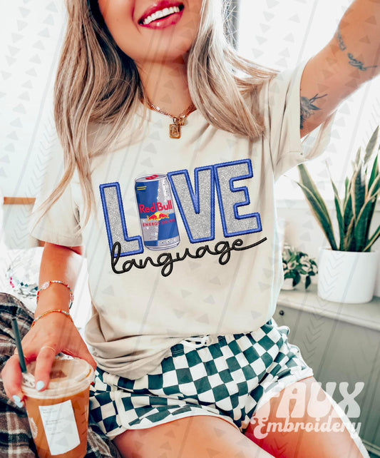 Love Language - Red Bull DTF Transfer