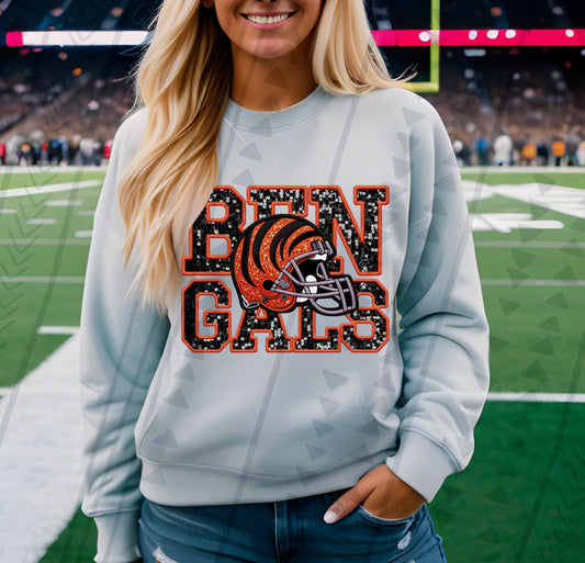 Bengals Faux Embroidery DTF Transfer