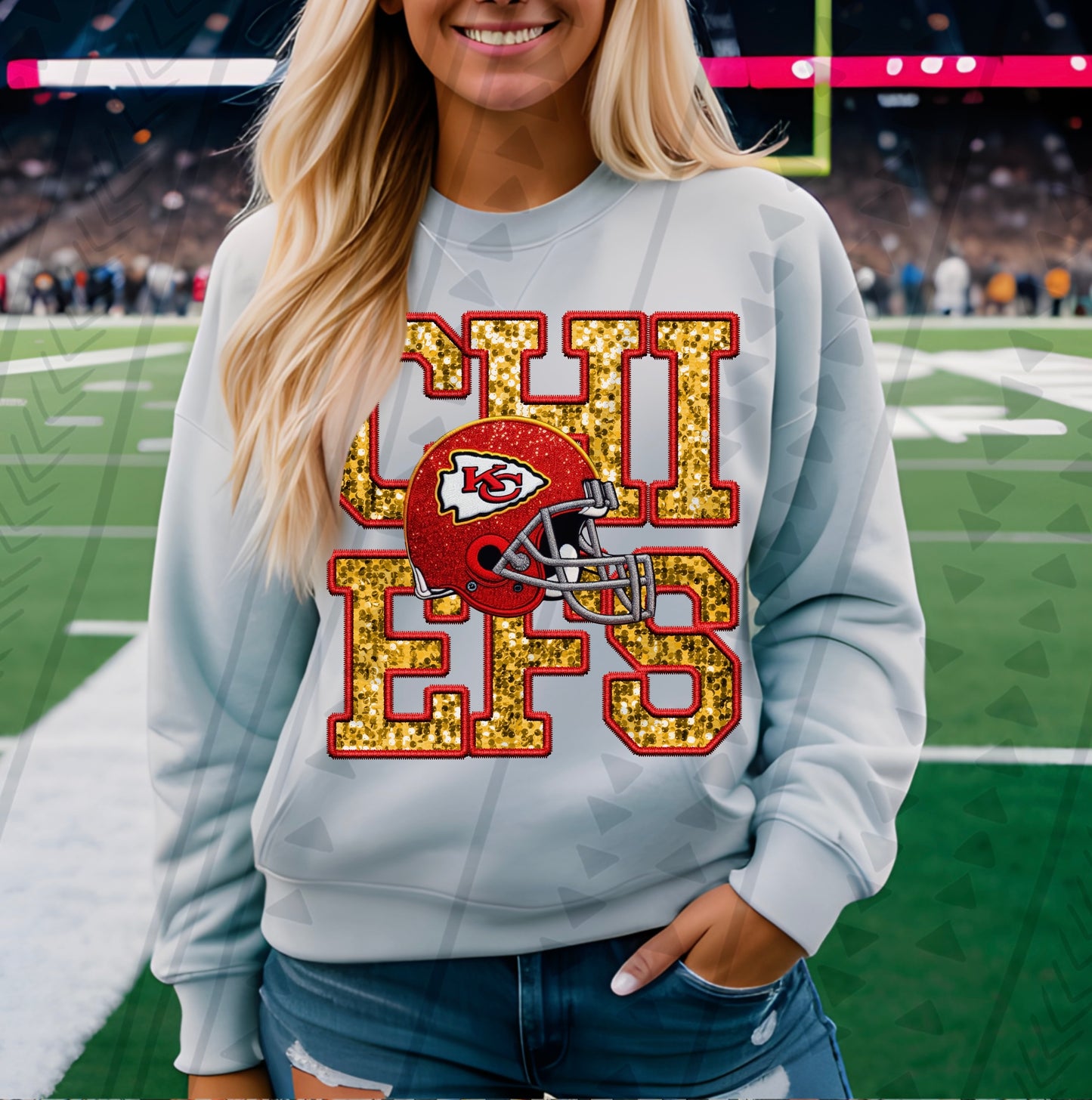 Chiefs Faux Embroidery DTF Transfer