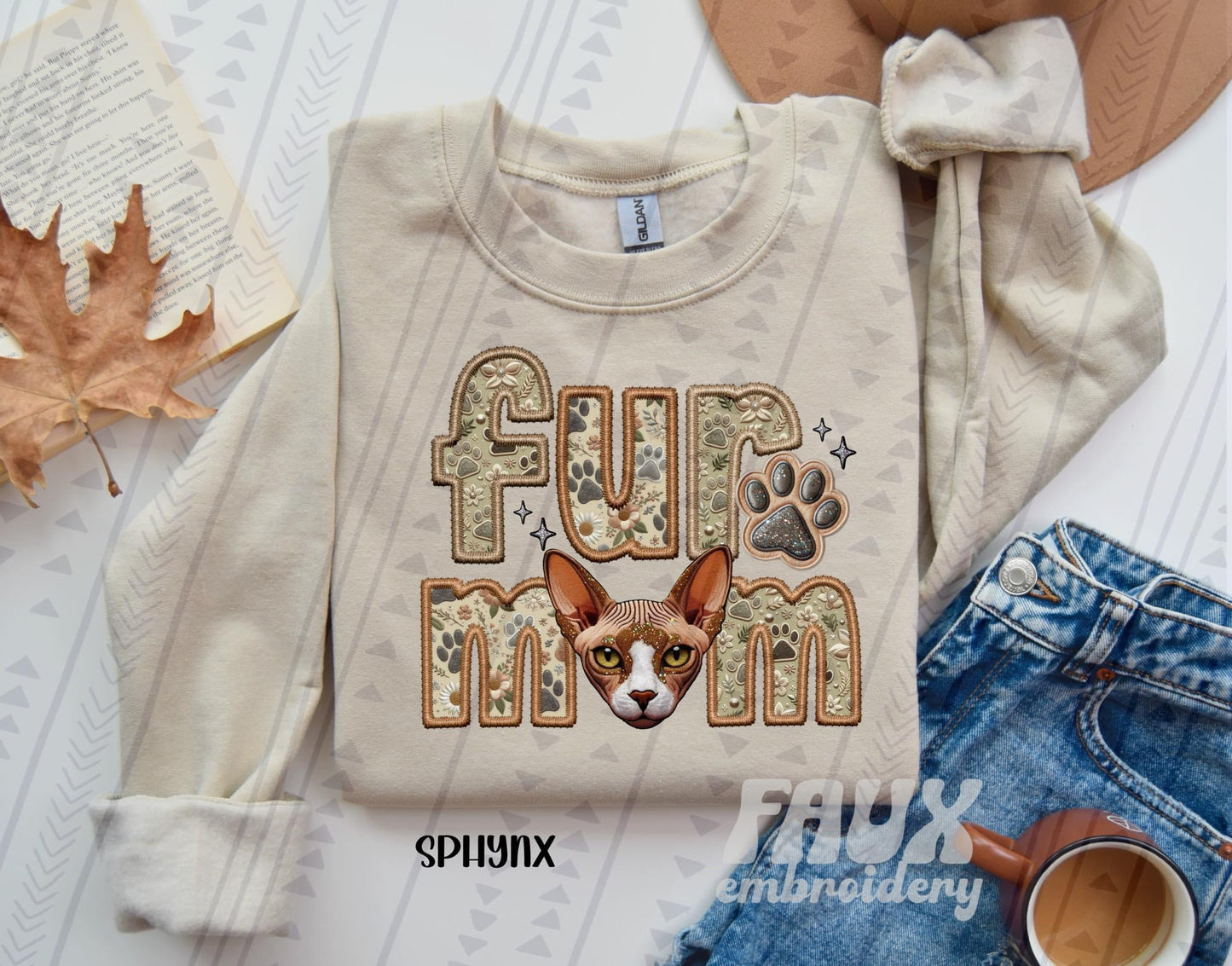 Fur Mom - Sphynx Cat DTF Transfer