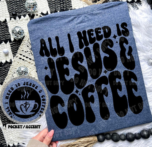 Jesus & Coffee DTF Transfer