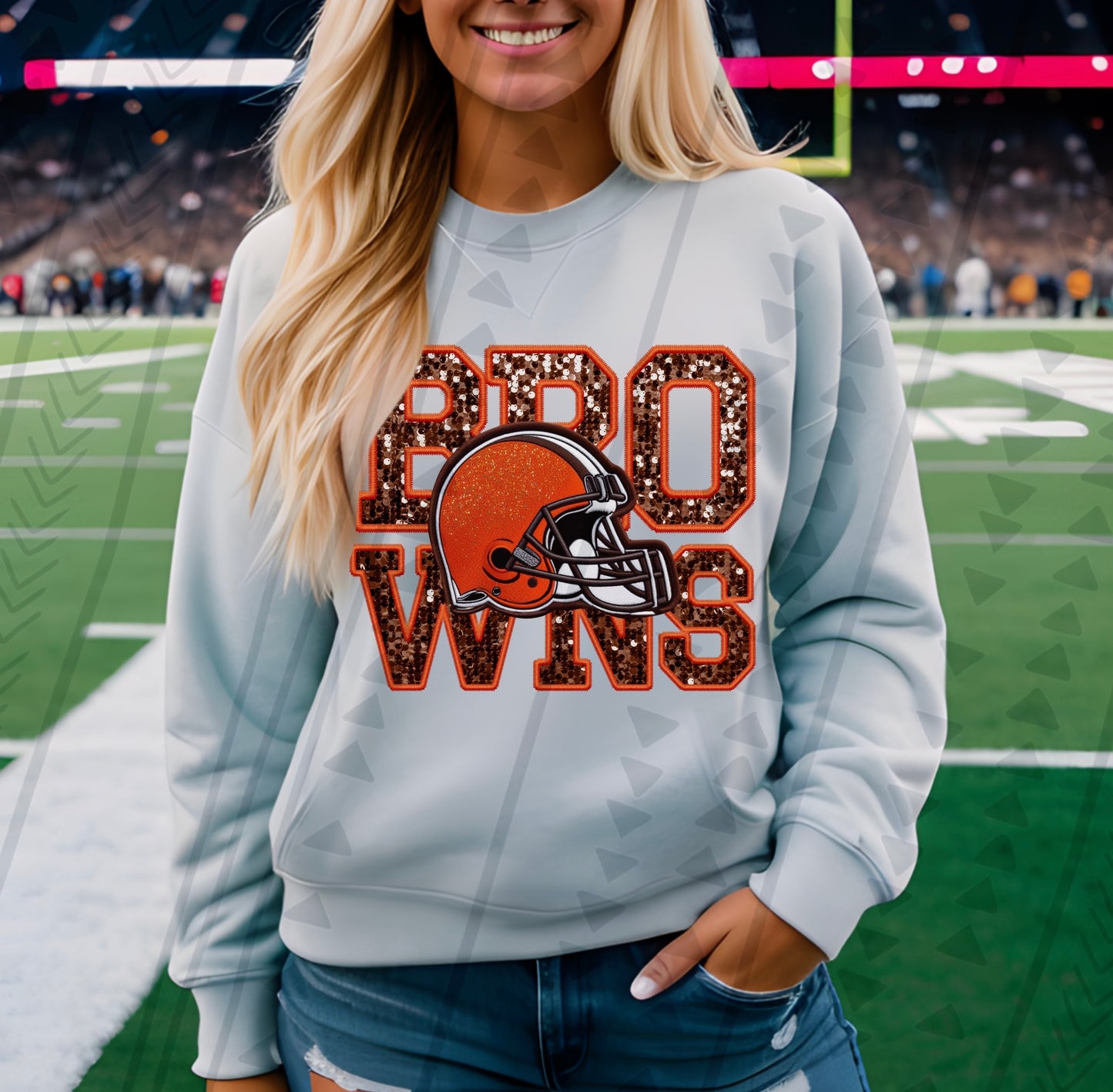 Browns Faux Embroidery DTF Transfer