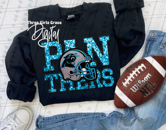 Panthers Faux Embroidery DIGITAL