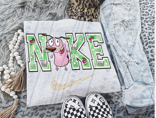 Cowardly Dog Swoosh DTF Transfer