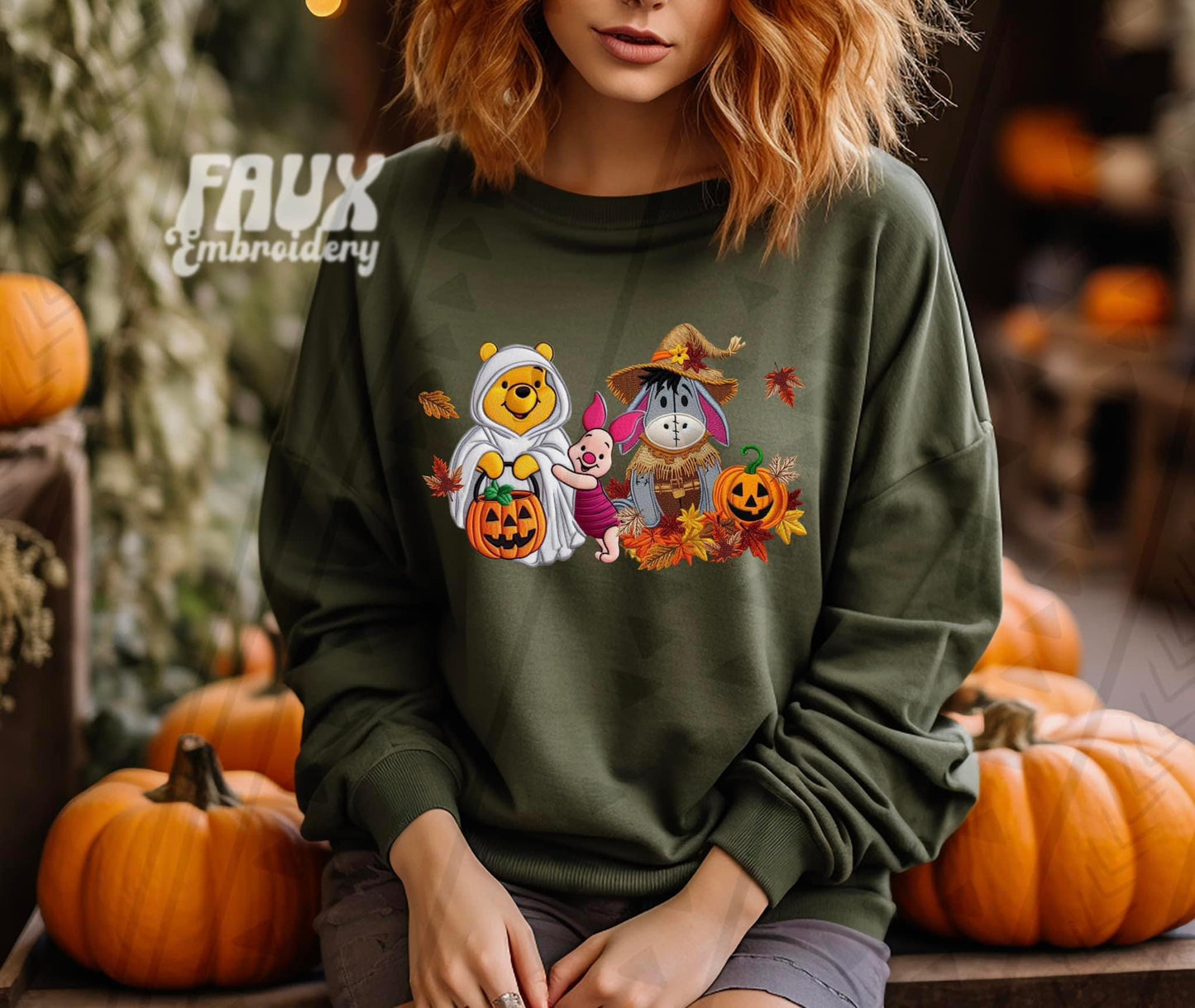 Pooh Fall Friends DTF Transfer
