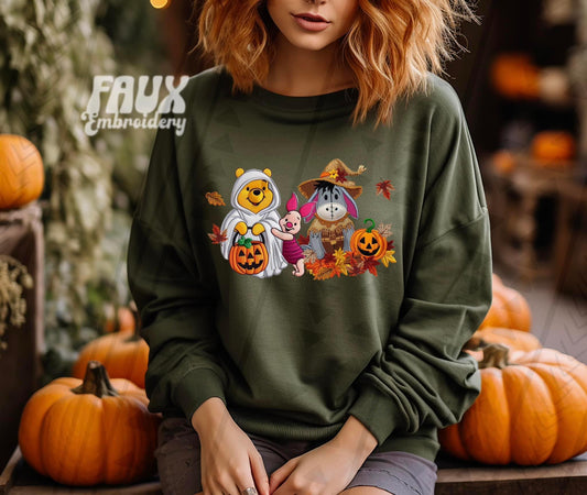Pooh Fall Friends DTF Transfer