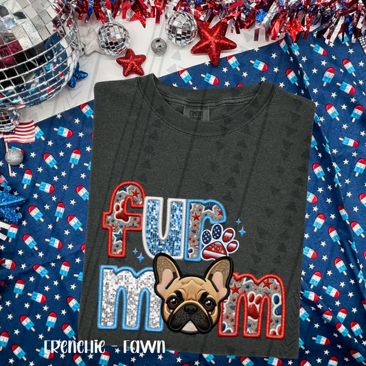 Patriotic Fur Mom - Fawn Frenchie DTF Transfer