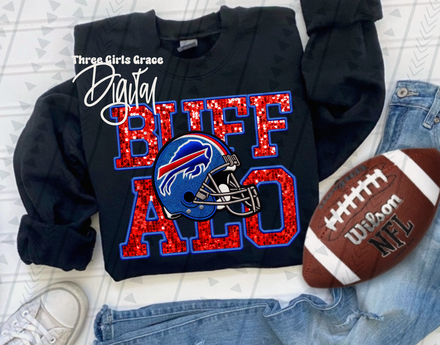 Buffalo Faux Embroidery DIGITAL