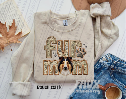 Fur Mom - Rough Collie DTF Transfer