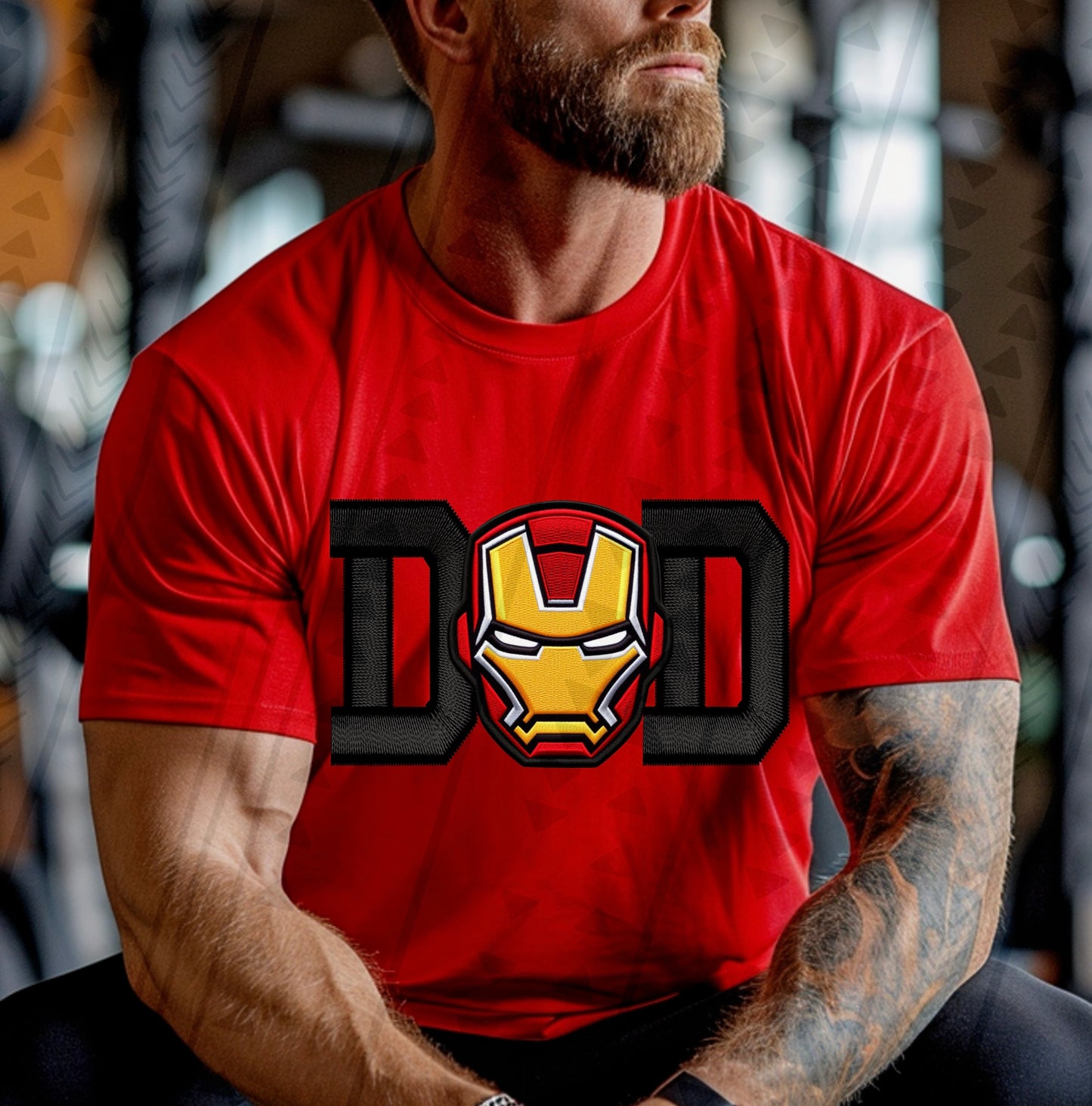 Dad Faux Embroidery Superhero DTF Transfer