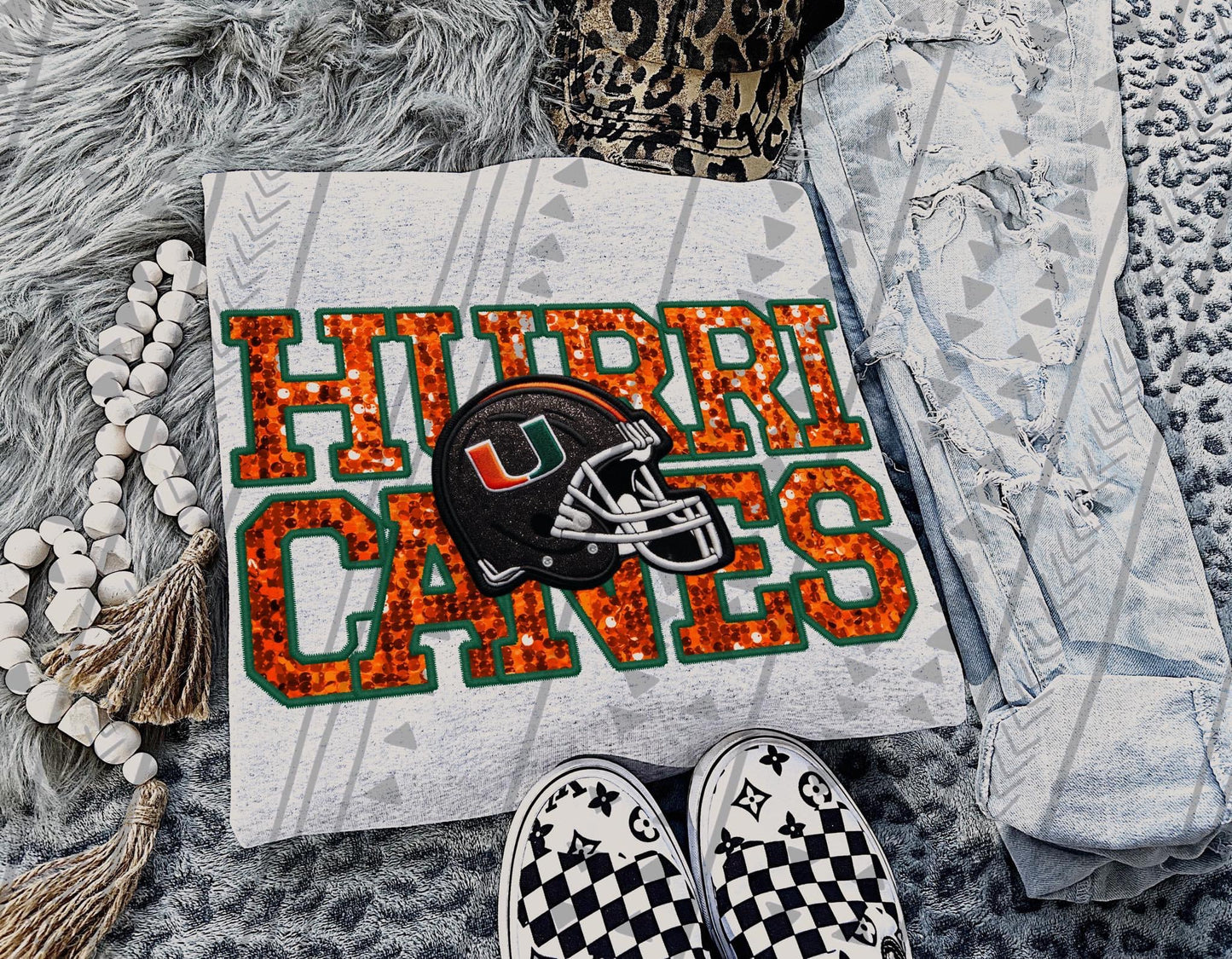 Hurricanes Faux Embroidery DTF Transfer