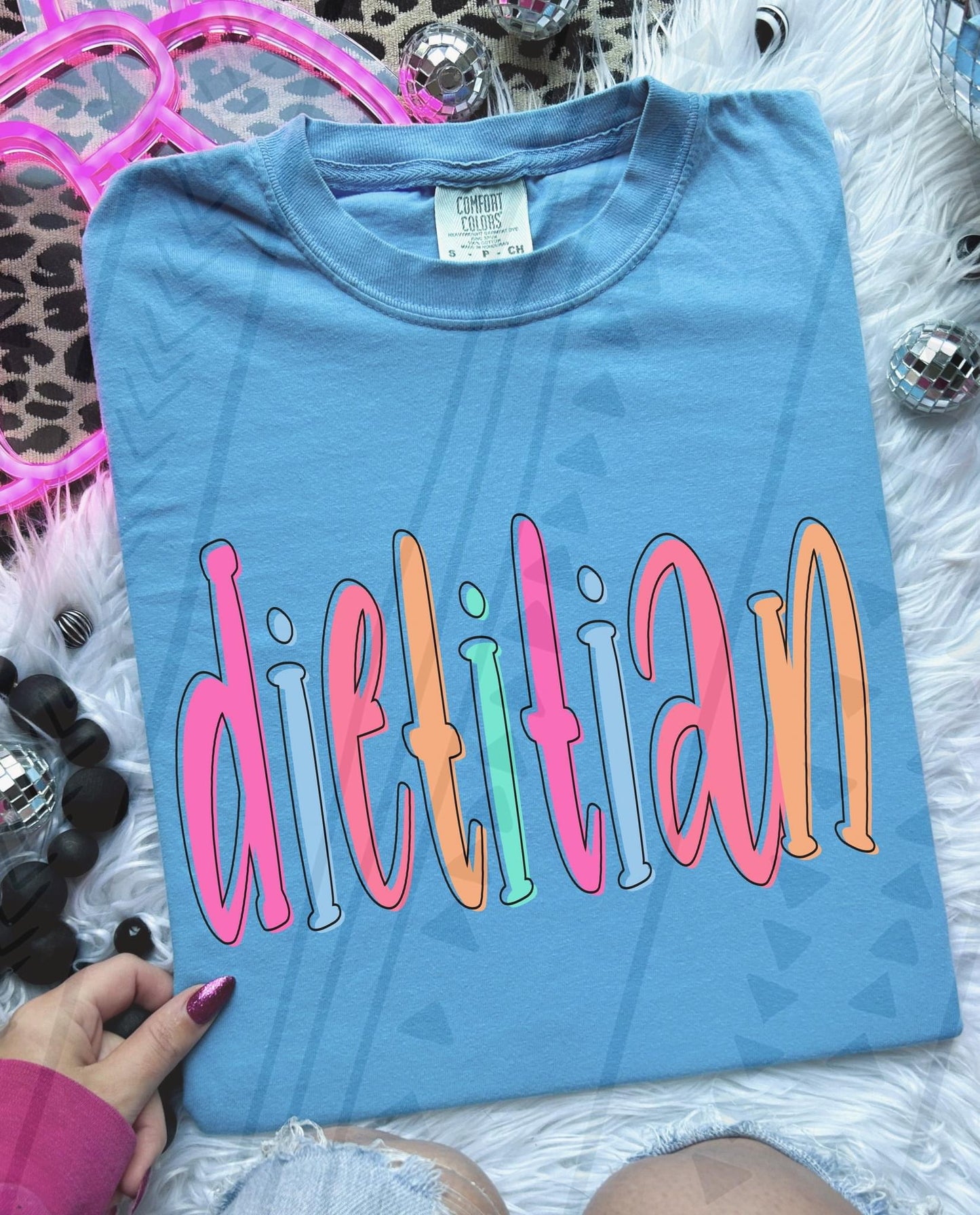 Multi-Colored Custom Name DTF Transfer