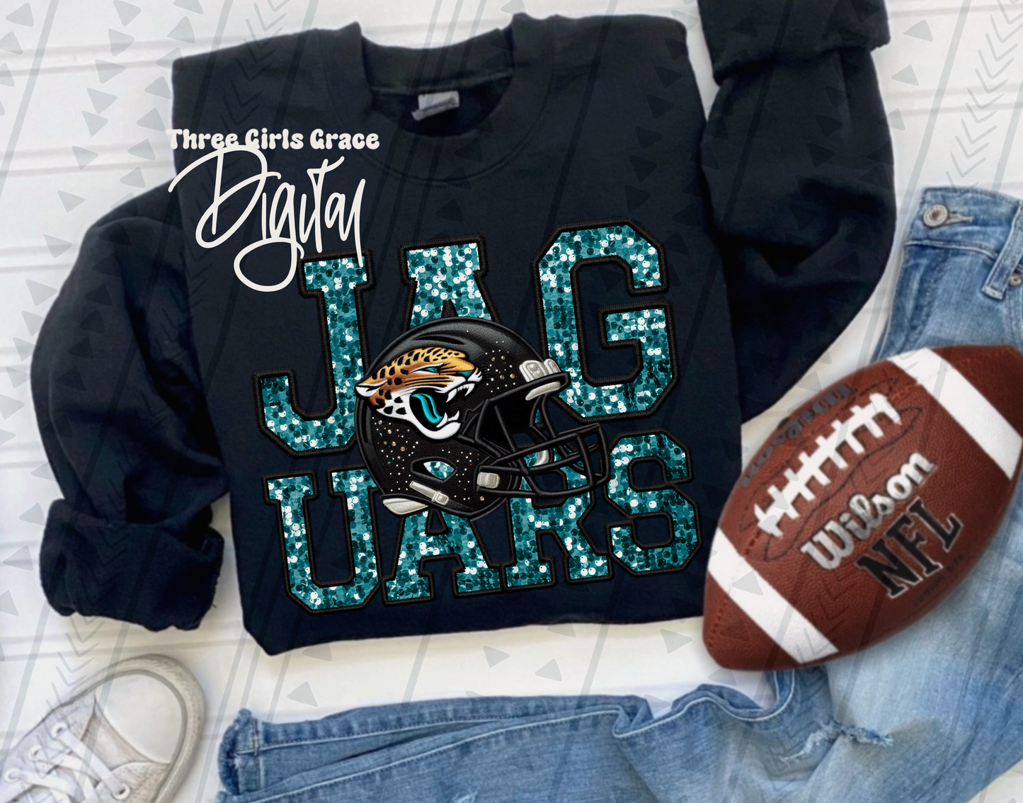 Jaguars Faux Embroidery DIGITAL