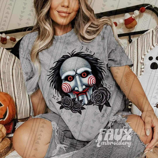 Horror Faux Embroidery - Jigsaw DTF Transfer